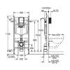 Купить черный мат кнопка унитаза Grohe Rapid SL 38966KF0 + 3884000G Каркас для настенного туалета Even  в Киеве vannaja.kiev.ua