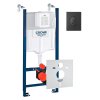 Купить Система инсталляции для унитаза Grohe Rapid SL 3 в 1 с клавишей смыва Skate Air, черный матовый (3884000G/38505KF0) в Киеве vannaja.kiev.ua