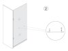 Купити Душові двері 90, профіль сатин, скло прозоре (8 мм), розстібна ASIGNATURA Turia 39040409 в Києві vannaja.kiev.ua