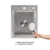 Купить мойка для кухни 40 на 50 нержавейка надежная Lidz Handmade H4050 (LDH4050BRU39258) Brushed Steel 3,0/0,8 мм в Киеве vannaja.kiev.ua