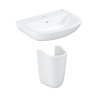 Купить Умывальник подвесной с полупьедесталом Grohe Bau Ceramic 55, белый 39440000 + 39426000 в Киеве vannaja.kiev.ua