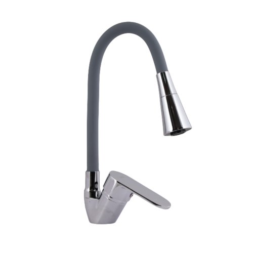 Купить Смеситель для кухни Lidz Tani 008F3 с гибким изливом (k40) LDTAN008F3GCR39507 Grey / Chrome в Киеве vannaja.kiev.ua