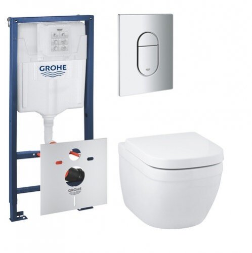 Унітаз з інсталяцією Гроє Grohe 39536000 Solido з безобідковим туалетом готовий комплект підвісний 5 в 1 із овальною кнопкою, хром Купити Унітаз з інсталяцією Гроє Grohe 39536000 Solido з безобідковим туалетом готовий комплект підвісний 5 в 1 із овальною кнопкою, хром в Києві vannaja.kiev.ua