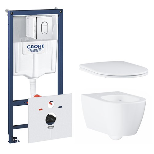 Купити купити комплект інсталяції з унітазом Грое 39571CB0 Grohe Essence Ceramic в Києві vannaja.kiev.ua