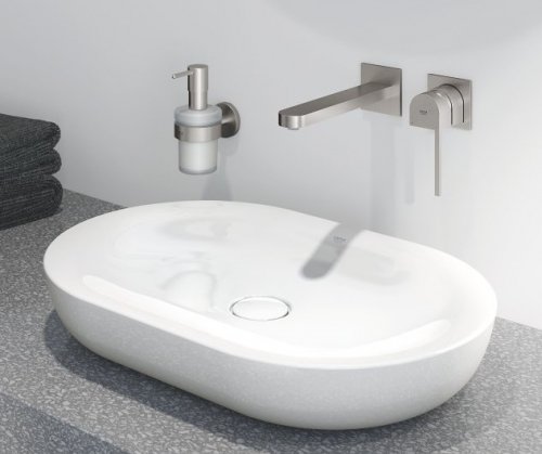Раковина на столешницу 60x40 см Grohe 3960800H Essence 3960800 с керамическим сливным гарнитуром Купить Раковина на столешницу 60x40 см Grohe 3960800H Essence 3960800 с керамическим сливным гарнитуром в Киеве vannaja.kiev.ua
