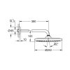 Лейка с верхним душем и держателем Grohe Tempesta 250 26668000 режим 1 распыления Купить Лейка с верхним душем и держателем Grohe Tempesta 250 26668000 режим 1 распыления в Киеве vannaja.kiev.ua