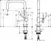 Купить Стильный латунный 72806670 Смеситель для кухни Hansgrohe Talis M54 черный матовый высокий однорычажный в Киеве vannaja.kiev.ua