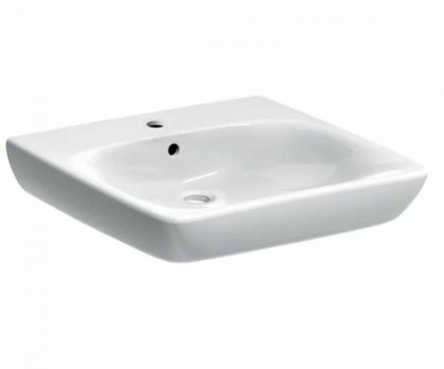 Купити Раковина Geberit 500.302.01.1 Selnova Comfort 55 см з 1 отвором під змішувач і переливом білий глянець с в Києві vannaja.kiev.ua