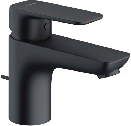 Купить Смеситель для раковины черный матовый 403823975 Kludi Pure & style смеситель для раковины с металлическим донным клапаном в Киеве vannaja.kiev.ua