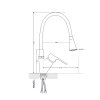 Купить Смесители для кухни с гибким изливом белый Lidz Tani 007F3 LDTAN007F3WCR40423 White / Chrome 2 Режима распылителя в Киеве vannaja.kiev.ua
