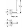 Купить Бумагодержатель GROHE 40623 ESSENTIALS CUBE 40623001 Хромированный в Киеве vannaja.kiev.ua