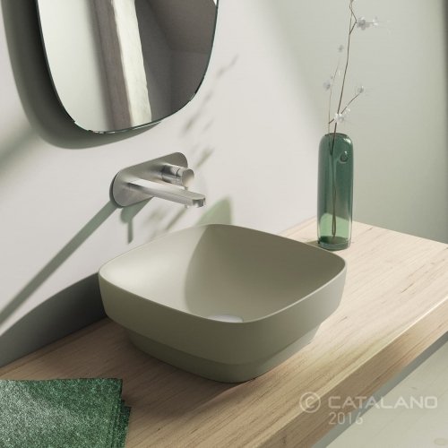 Керамическая раковина 40 см Catalano Green Lux, серая (140AGRLXGS) Купить Керамическая раковина 40 см Catalano Green Lux, серая (140AGRLXGS) в Киеве vannaja.kiev.ua