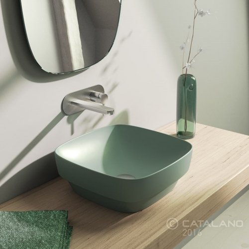 Купити Керамічна раковина 40 см Catalano Green Lux, зелена (140AGRLXVS) в Києві vannaja.kiev.ua