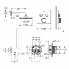 Купити Душова система з термостатом води Grohe Grohtherm SmartControl 26415SC1 квадратні розпилювачі води в Києві vannaja.kiev.ua