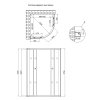 Купити Душова кабіна Lidz Latwa SC90x90.SAT.MID.FR, скло Frost 4 мм без піддона LLSC9090SATMIDFR2 в Києві vannaja.kiev.ua