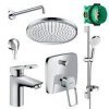Купить Душевая HANSGROHE система скрытого монтажа с смесителем на умывальник Logis Loop 1122019 хром однорычажный верхний душ 240 мм купить в Киеве в Киеве vannaja.kiev.ua