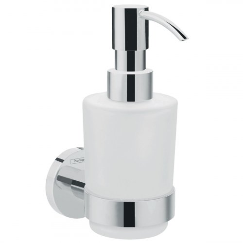 Купить Hansgrohe 41714000 Logis Universal 41714 Дозатор для жидкого мыла круглое настенное матовое стекло с хромом в Киеве vannaja.kiev.ua