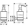 Купить Hansgrohe 41714000 Logis Universal 41714 Дозатор для жидкого мыла круглое настенное матовое стекло с хромом в Киеве vannaja.kiev.ua