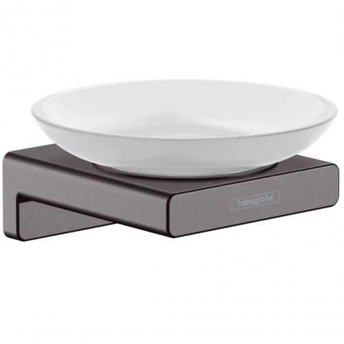 мыльницы в ванную настенные 41746340 Hansgrohe AddStoris Brushed Black черный матовый хром Купить мыльницы в ванную настенные 41746340 Hansgrohe AddStoris Brushed Black черный матовый хром в Киеве vannaja.kiev.ua