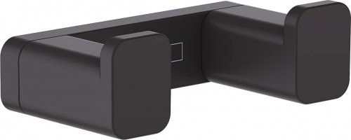 Купить Двойной крючок для полотенец матовый черный 41755670 Hansgrohe AddStoris стильный немецкий дизайн в Киеве vannaja.kiev.ua