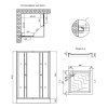Купить Набор Lidz душевая кабина Wawel SC90x90.SAT.LOW.GR, стекло тонированное 4 мм + поддон Mazur в Киеве vannaja.kiev.ua