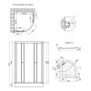 Купити Набір Lidz душова кабіна Latwa SC80x80.SAT.LOW.GR, скло тоноване 4 мм + піддон Kupala LLSC8080SATLOWGR2SET в Києві vannaja.kiev.ua