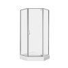 Купить Набор Qtap душевая кабина Leo CRM10995-AC6 Clear 2020x900x900 мм + поддон Diamond 309912 90x90x12 см с сифоном в Киеве vannaja.kiev.ua
