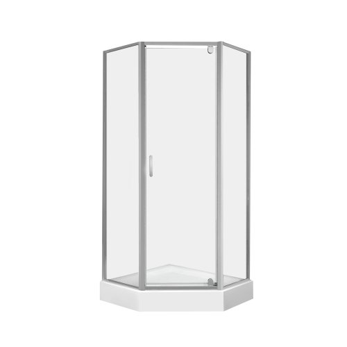 Купить Набор Qtap душевая кабина Leo CRM10995-AC6 Clear 2020x900x900 мм + поддон Diamond 309912 90x90x12 см с сифоном в Киеве vannaja.kiev.ua