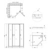 Купить Набор Qtap душевая кабина Leo CRM10995-AC6 Clear 2020x900x900 мм + поддон Diamond 309912 90x90x12 см с сифоном в Киеве vannaja.kiev.ua