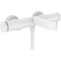 Красивый черный матовый 75420670 Смеситель для ванны Hansgrohe Vivenis с плоским изливом настенный