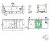Купить Ванна акриловая DI217075-A2A Novellini Divina 170 х 75 Standart с рамой и 2 панелями HPL Leafy White белый отдельностоящая купить в Киеве vannaja.kiev.ua