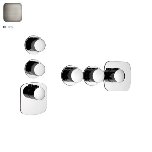 Термостат для душа Gessi, внешняя часть, Finox Brushed (43234-149) Купить Термостат для душа Gessi, внешняя часть, Finox Brushed (43234-149) в Киеве vannaja.kiev.ua