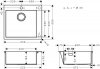 Купить Мойка большая кухня нержавеющая сталь Hansgrohe 43301800 S71 раковина 1 врезная чаша 55 х 50 см. S711-F450 в Киеве vannaja.kiev.ua