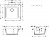 Купити Вбудована мийка камінь сірий 54 х 49 см 43312290 Hansgrohe S51 HG S510-F450 stone grey в Києві vannaja.kiev.ua