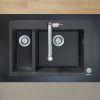 Купити Кухонна мийка Hansgrohe S51 S510-F635 770х510 на 2 чаші 80/450, graphiteblack (43315170) в Києві vannaja.kiev.ua
