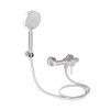 Купить Смеситель для душа Lidz Aria 010 (с душевым гарнитуром) (k35) LDARI010NKS43361 Nickel в Киеве vannaja.kiev.ua