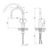 Купити Змішувач для кухні Lidz Aria 015F3 з гнучким виливом (k35) LDARI015F3BLA43364 Black в Києві vannaja.kiev.ua