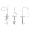 Купить Смеситель для кухни Lidz Aria 020F (k35) LDARI020FNKS43365 Nickel встроенный кран для питьевой воды в Киеве vannaja.kiev.ua