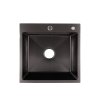 Купить Мойка для кухни интегрированная Lidz Handmade H5050B (LDH5050BPVD43619) Brushed Black PVD 3,0/0,8 мм в Киеве vannaja.kiev.ua
