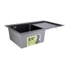 Купить Мойка для кухни толщина 3 мм Lidz Handmade H7849BR крыло справа (LIDZH7849BRPVD3008) Brushed Black PVD в Киеве vannaja.kiev.ua