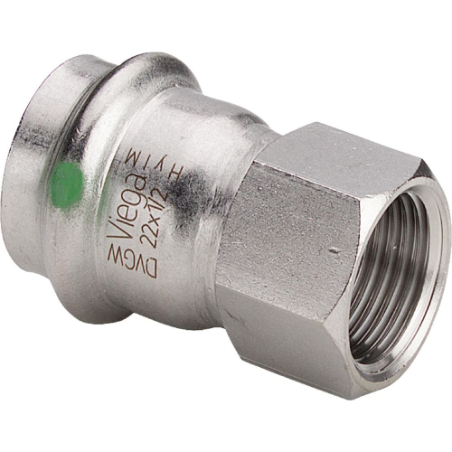 Сполучний елемент Viega Sanpress Inox, d=15 мм, ВН=1/2, нержавіюча сталь (436575) Купити Сполучний елемент Viega Sanpress Inox, d=15 мм, ВН=1/2, нержавіюча сталь (436575) в Києві vannaja.kiev.ua