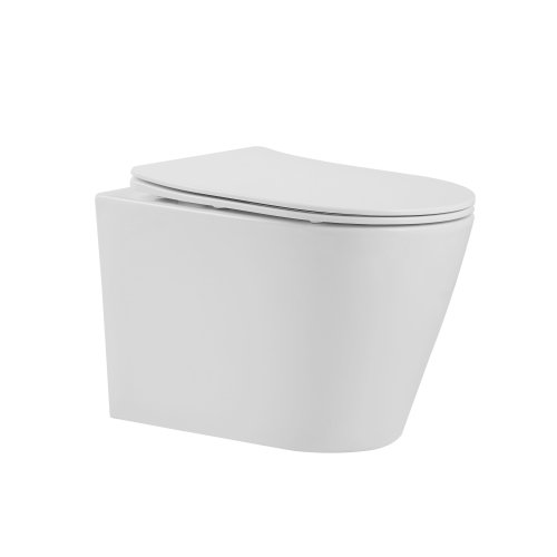 Купити Унітаз підвісний Qtap Scorpio безободковий Ultra Quiet з сидінням Soft-close QT14332380AW в Києві vannaja.kiev.ua