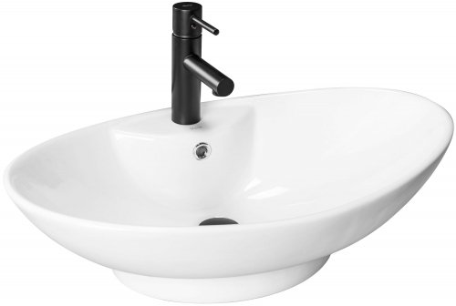 Купить Умывальник чаша (раковина) REA Rosa 64 * 44 см REA-00692 накладной белый REA00692 в Киеве vannaja.kiev.ua