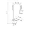 Купить Купить смеситель для кухни недорого Lidz Tani 008F4 с гибким изливом (k40) LDTAN008F4CRM44972 Chrome в Киеве vannaja.kiev.ua