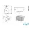 Купити Devit 3040120 Унітаз підвісний прямокутний Linea безобідковий Clean Pro з сидінням Soft Close білий дюропласт з доставкою в Києві vannaja.kiev.ua