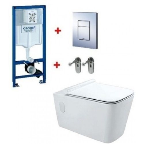 Купити Купити Комплект інсталяції Grohe Rapid SL 38772001 з унітазом Jaquar Aria ARS-WHT-39951 білий підвісний сидіння soft close в Києві vannaja.kiev.ua