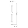Купить Шланг для ручного душа Qtap Hadice 1600 мм прямоугольный QTHADPVCSQ160B Black Matt в Киеве vannaja.kiev.ua