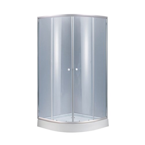 Купити Душова кабіна Lidz Latwa SC90x90.SAT.LOW.GR, скло тон. 4 мм + Lidz Душовий піддон KAPIELKA ST90x90x15 в Києві vannaja.kiev.ua