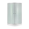 Купити сама дешева душова кабіна з піддоном R80 Lidz Latwa SC80x80.SAT.LOW.FR скло матове Frost 4 мм + KAPIELKA ST80x80x15 см LLASC8080SLFSET в Києві vannaja.kiev.ua
