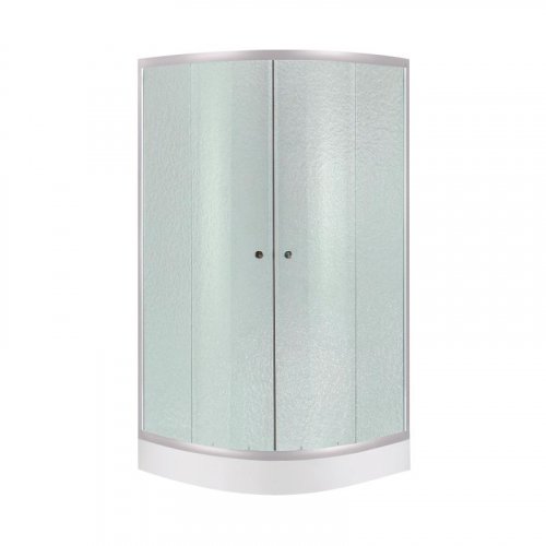 Купити сама дешева душова кабіна з піддоном R80 Lidz Latwa SC80x80.SAT.LOW.FR скло матове Frost 4 мм + KAPIELKA ST80x80x15 см LLASC8080SLFSET в Києві vannaja.kiev.ua